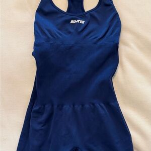 BOO+TEE FULL NAVY BACK CUT OUT JUMPSUIT